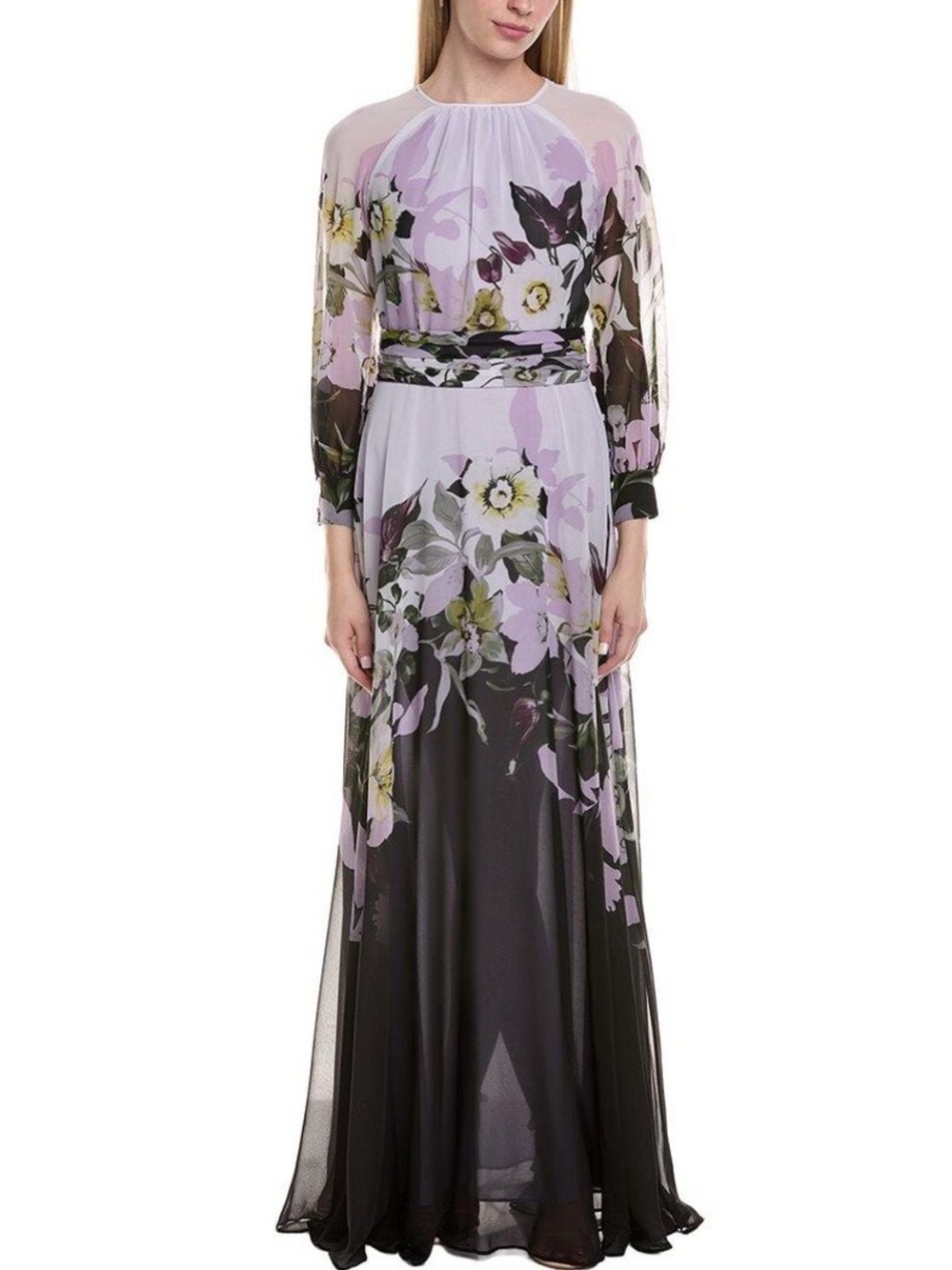 Teri Jon printed maxi dress